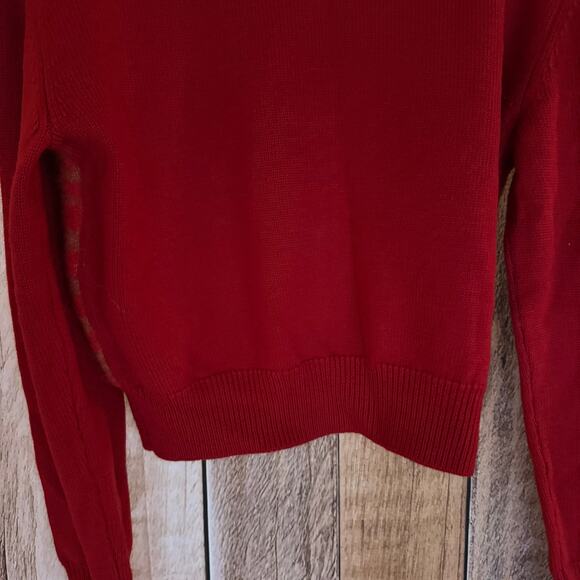 Roucha Cardigan Sweater Sun Swirl Crop Knit Artsy Arttowear Winter Fall Size D - Picture 6 of 11